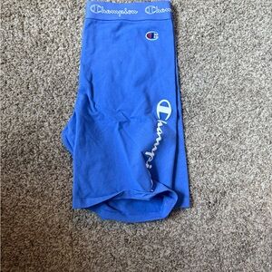 Champion Blue Bike Shorts Moisture-Wicking Athletic Fit